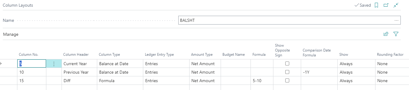 Coulumn Layout Lines