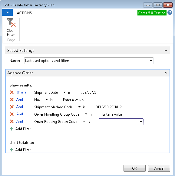 Create WAP Request Panel