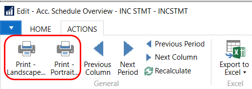 Print Account Schedule Overview