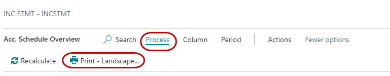 Print Account Schedule Overview