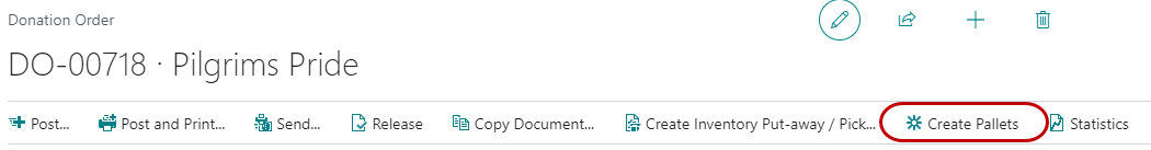 Create or Print Pallet Tags