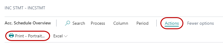 Print Account Schedule Overview
