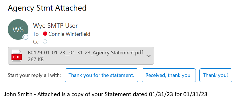 Statement Email Header