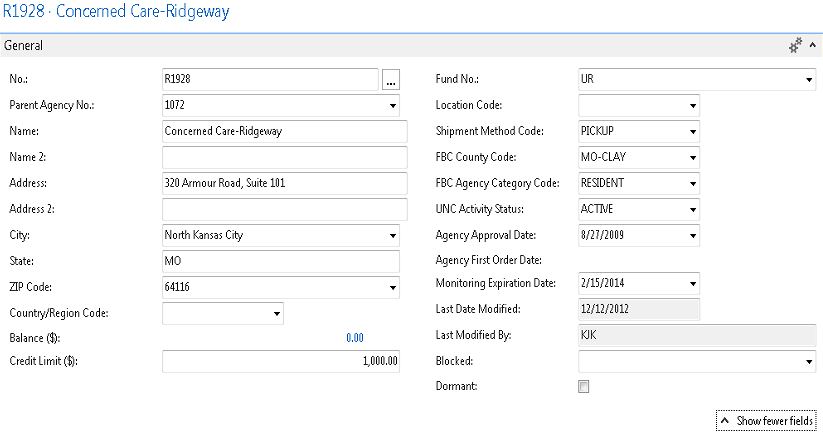 Agency General FastTab