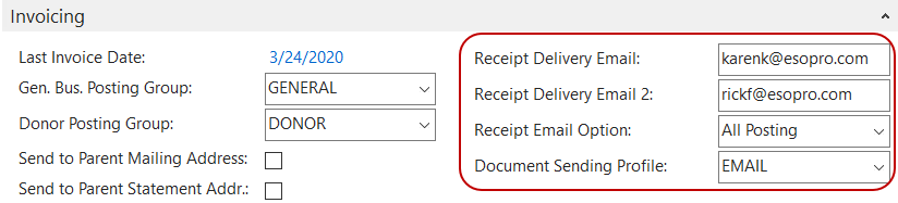 Invoicing FastTab