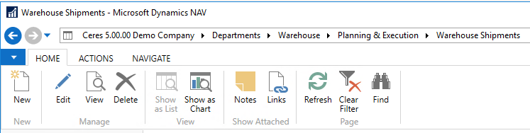 New Warehouse Shipment