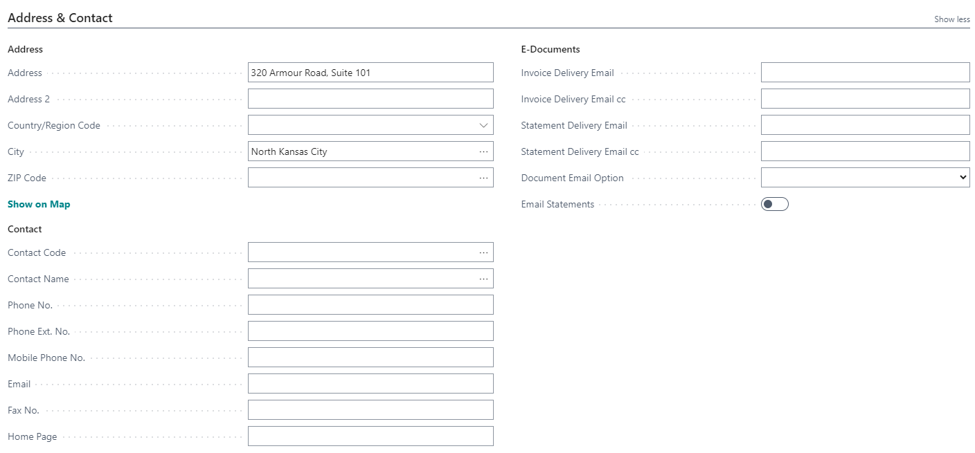 Address &amp; Contact FastTab