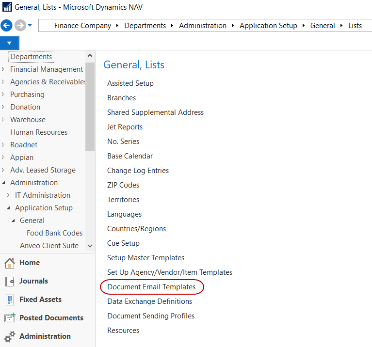 Navigate Email Templates